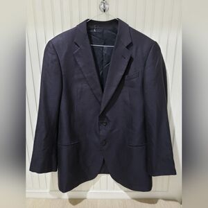 ARMANI Collezioni Men's Wool/Silk Blazer (42R) Midnight Blue {Made In Italy}